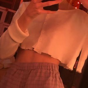 brandy melville super cute white button up